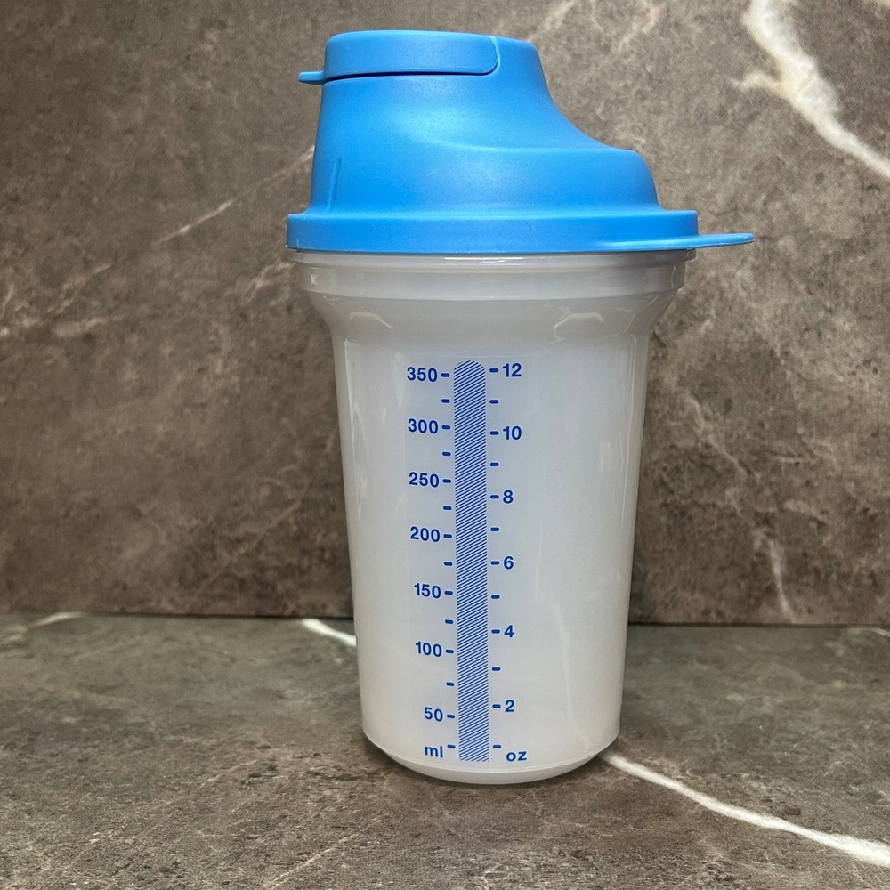 Tupperware Quick Shake Container 15oz 450ml Blue Lid Blender Insert 7737A-3